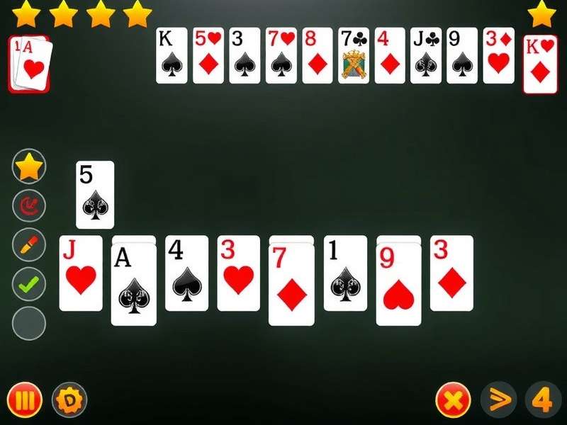 Spider Solitaire गेम का इंटरफेस और गेमप्ले