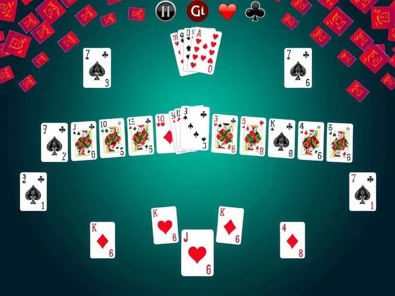 स्पाइडर सॉलिटेयर गेमप्ले स्क्रीनशॉट