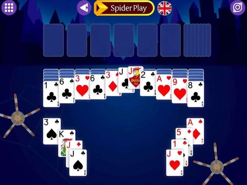 io games spider solitaire play free online - गेमप्ले स्क्रीनशॉट