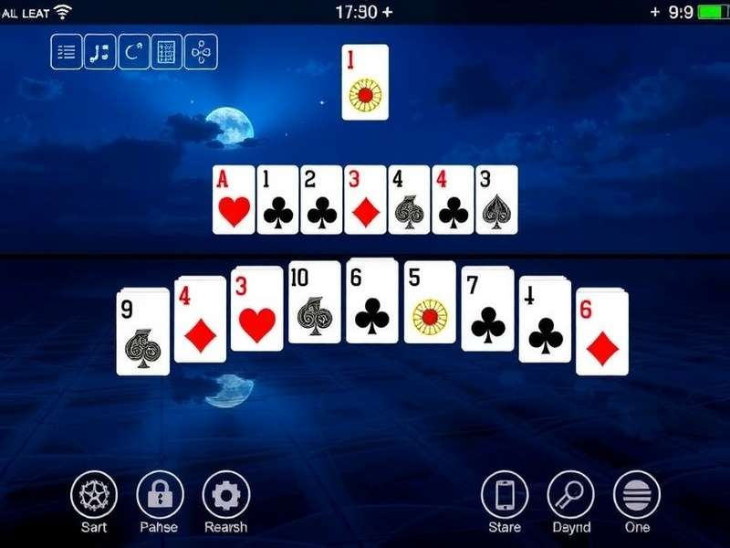 Spider Solitaire One Suit gameplay in full screen mode