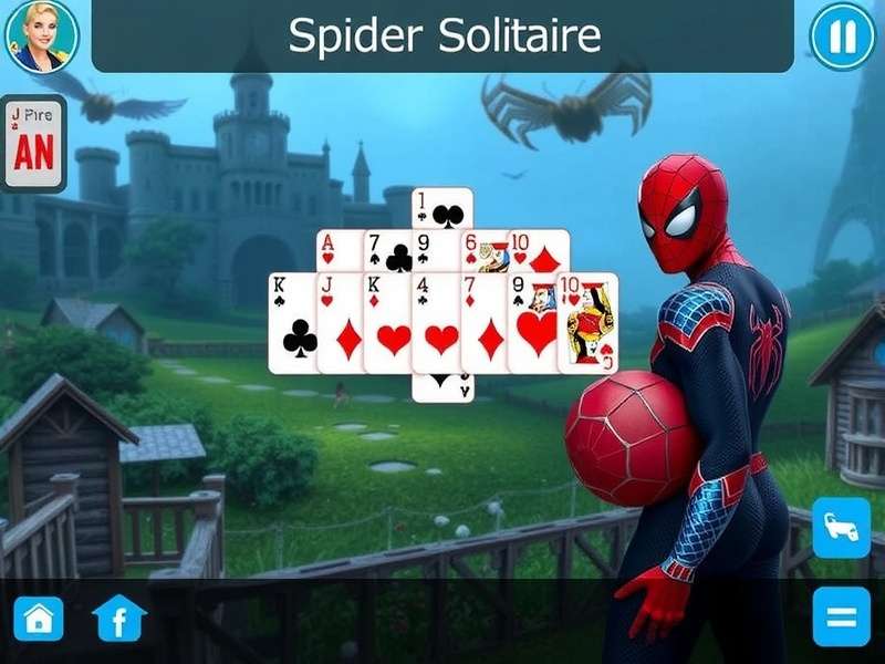 MSN Spider Solitaire game interface on a computer screen