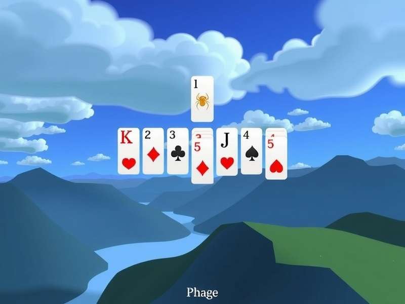Spider Solitaire Bing gameplay interface showing cards arranged in columns