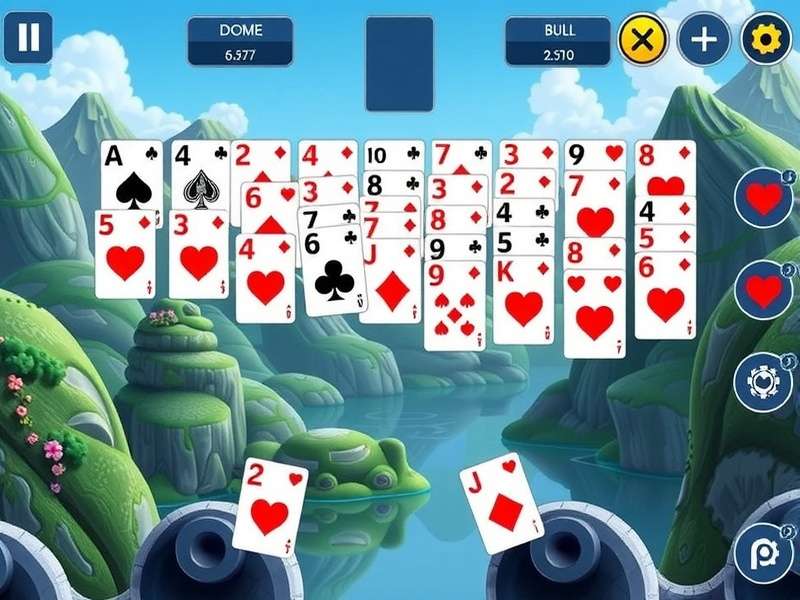 Spider Solitaire game interface in full screen mode on a desktop