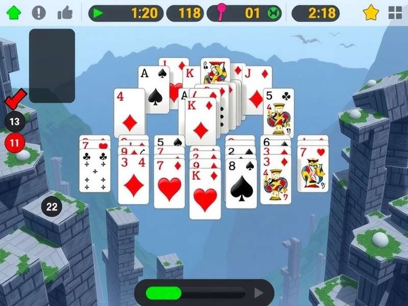 Spider Solitaire game layout in full screen mode on a desktop