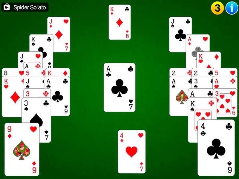 Two Suit Spider Solitaire game layout with hearts and spades