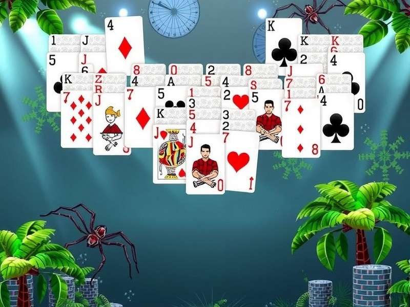 Spider Solitaire full screen gameplay on a modern device