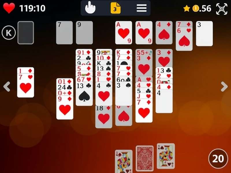 Spider Solitaire Game Interface with Strategy Tips