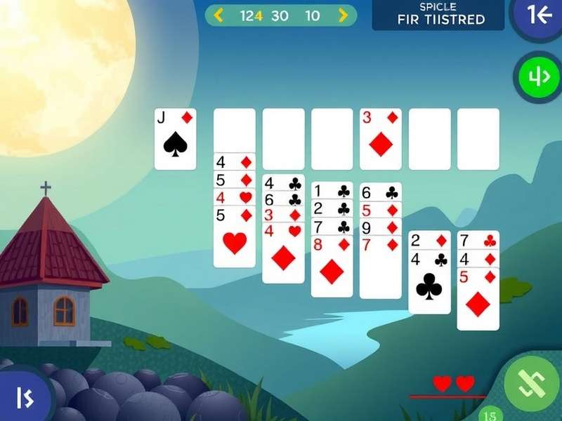 Diagram showing optimal card movement sequences in Spider Solitaire
