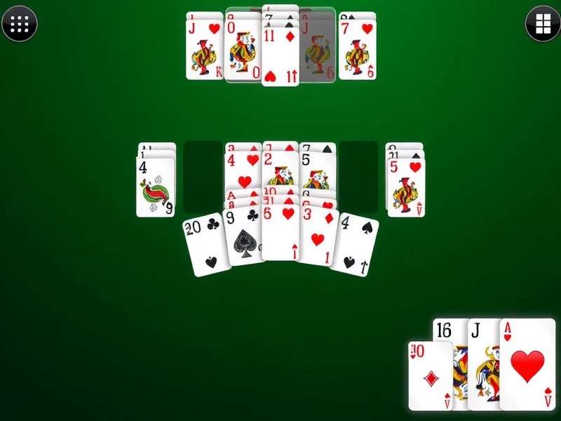 Strategic gameplay of Spider Solitaire online showing card sequences
