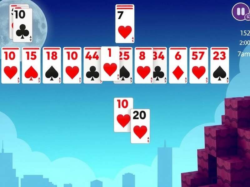 Spider Solitaire game layout on a digital screen with cards arranged in columns