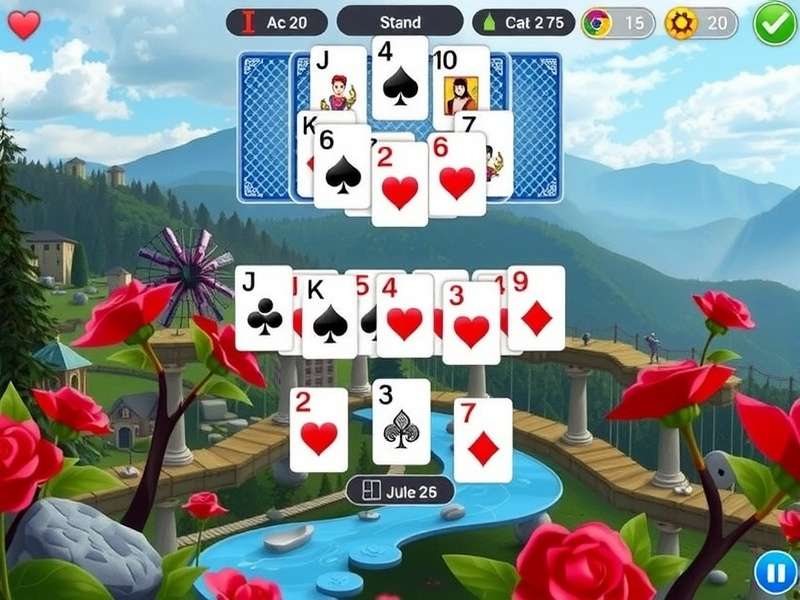 Spider Solitaire game layout showing 10 columns of cards with two decks in play on a laptop screen