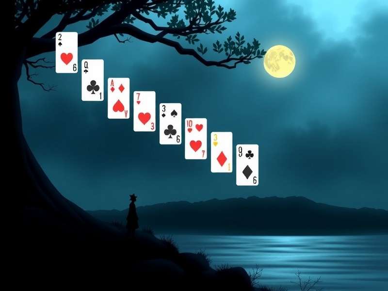 Spider Solitaire Klassiek game layout with 10 columns and 104 cards in classic green felt style