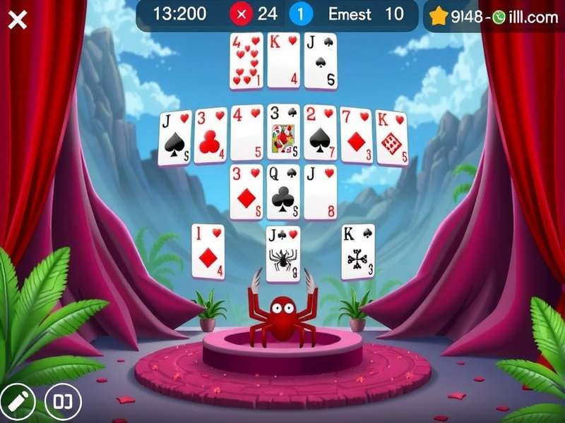 Jeux Spider Solitaire gameplay on laptop and mobile devices in an Indian setting