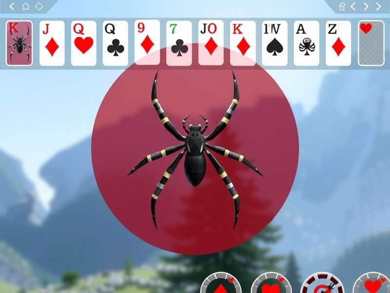 Spider Solitaire Game Full Screen — immersive card layout on green felt