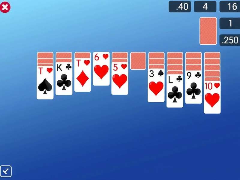 Spider Solitaire One Suit gameplay layout showing cards on a green felt table