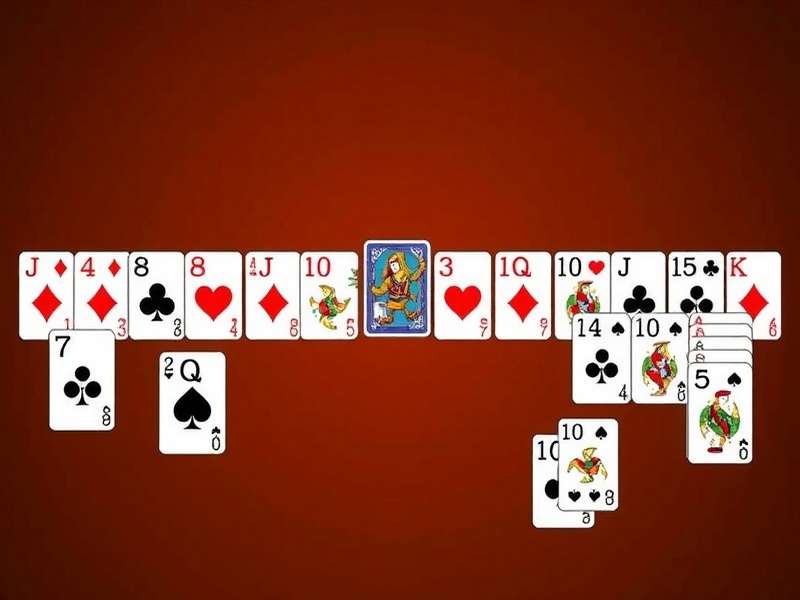 Spider Solitaire online free full screen brown background game setup with cards and warm brown theme