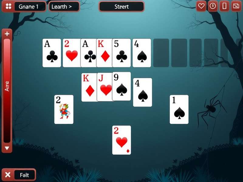 Spider Solitaire 2 Suits full screen free no ads gameplay on desktop and mobile