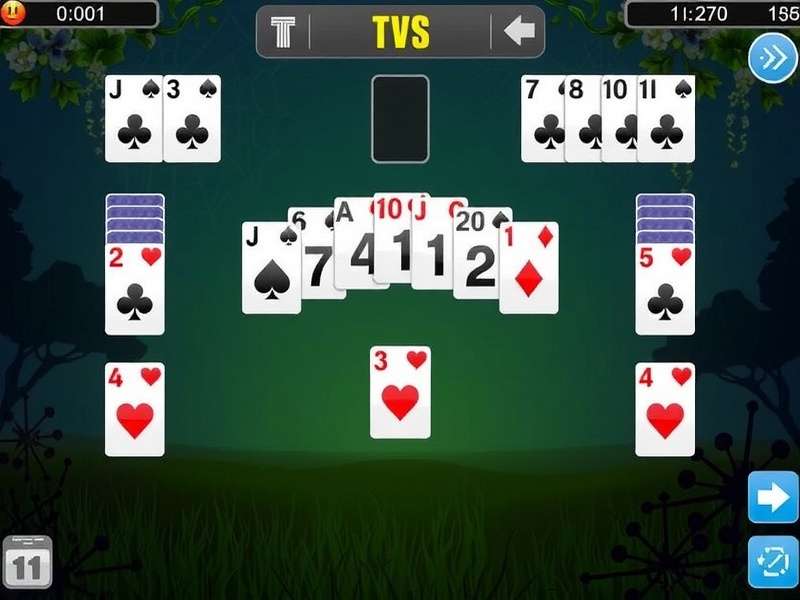 Spider Solitaire 2 Suits game layout with two suits — spades and hearts — on a green felt background
