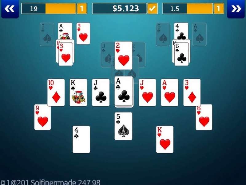 Spider Solitaire card game layout on a green felt background with four suits displayed