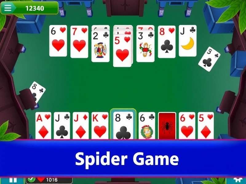 247 Spider Solitaire Card Game – classic solitaire layout with green felt and cards
