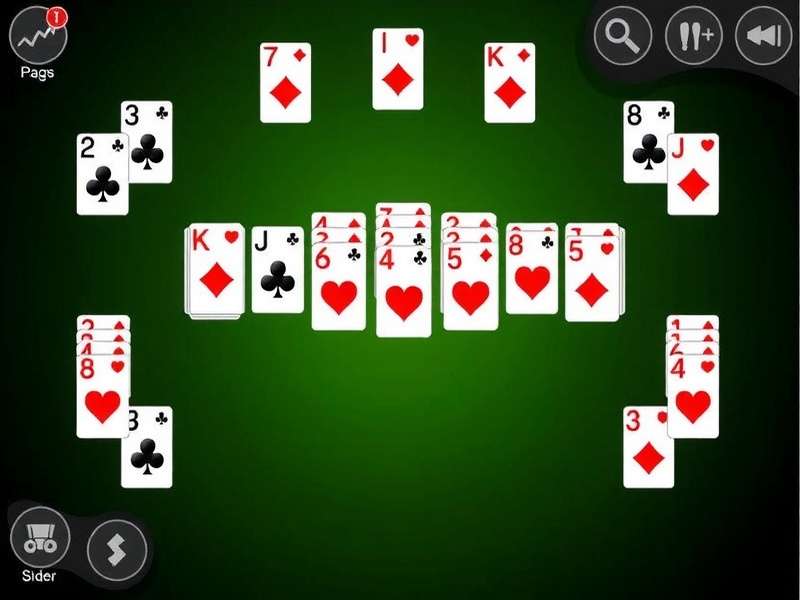 Free Spider Solitaire Full Screen gameplay on a laptop with green baize background